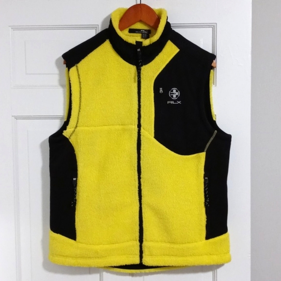 RLX Ralph Lauren Other - 🖤RLX Ralph Lauren🖤 - Yellow/Black Fleece Performance Vest